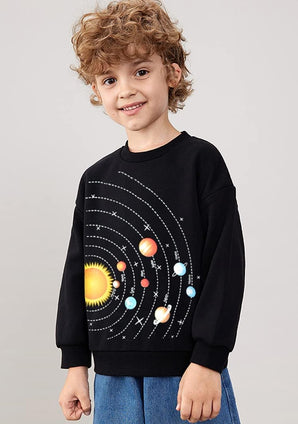 Toddler Sweatshirts Dinosaur Space Sweatshirt Sport Excavator Pullover Valentine Day Shirts Kids 2-7 Years