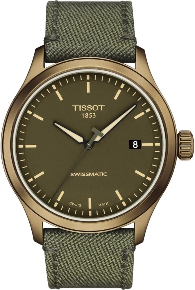 Tissot mens Tissot Gent XL Stainless Steel Casual Watch Khaki T1164073709100, Khaki