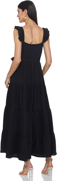 Styleville.in Women's Polyester Fit and Flare Maxi Casual Dress