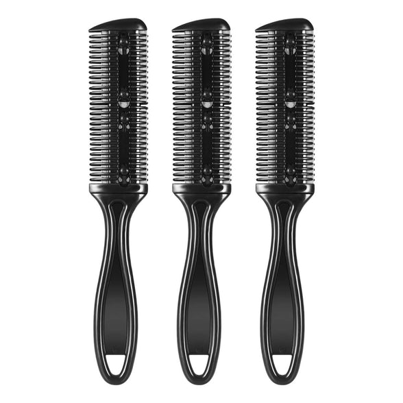 Lurrose Mens Hair Trimmer 3Pcs Hair Razor Comb Double Sided Hair Cutting Razor Comb Thinning Comb for Men Thick Hair Home& Salon Use Kids Hair Clippers
