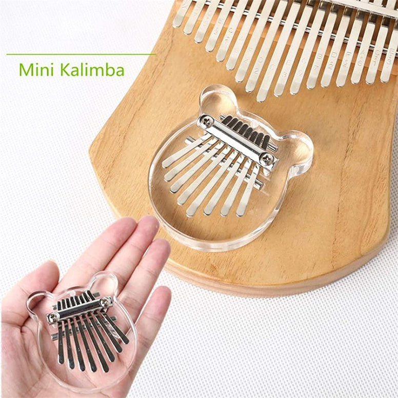 Kalimba Finger Piano, ELECDON 8 Keys Thumb Piano with Lanyard, Portable Mini Piano Musical Instruments with Black Gift Box, for Valentines Gift, Finger Piano Gifts (Bear shaped)