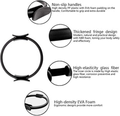 KH Fitness Circle Yoga Pilates Ring, Pilate Exercise Rings for Toning Abs,Thighs and Legs