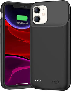 NTECH Battery Case For iPhone 11, Newest [4500] Slim Portable Protective Charging case Compatible with iPhone 11, (6.1 inch) Rechargeable Battery Pack Charger Case-(Black)