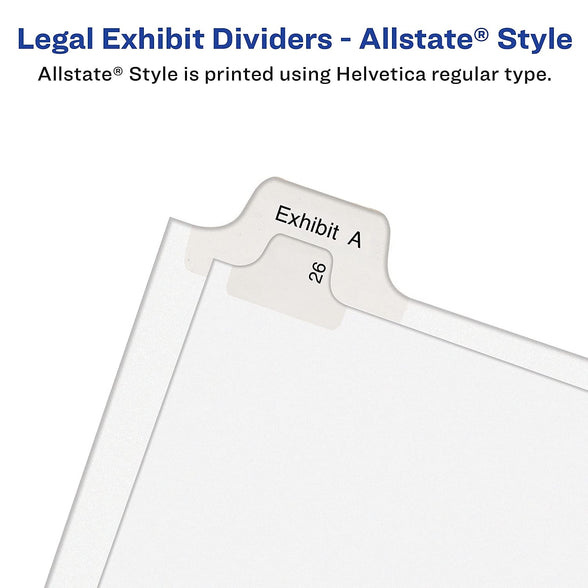 Legal Ring Binder Tab Dividers, Roman Numerical, 11 x 8-1/2, 10/Set AVE82319