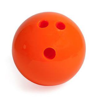 Champion Sports Plastic Bowling Ball: Rubberized Soft Ball for Training & Kids Games, Orange