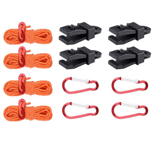 TRIWONDER Reflective Guylines Guy Ropes Paracord with Tarp Clips Carabiners Cord Adjusters Tent Tensioner for Outdoor Camping Hiking Backpacking orange