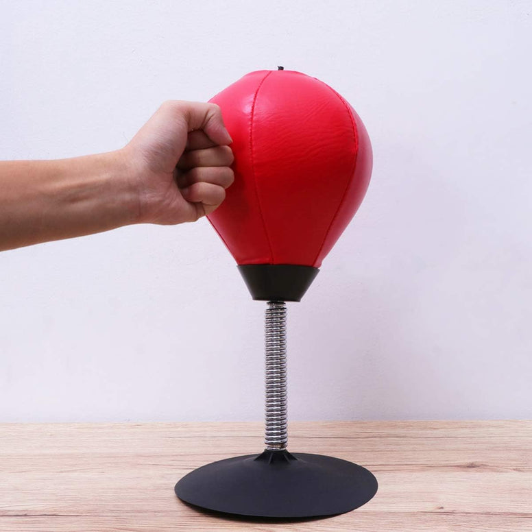 LIOOBO 1 PC Desktop Punching Bag Stress Relief Punching Ball with Strong Suction Base Kids Boxing Bag for School Home Office