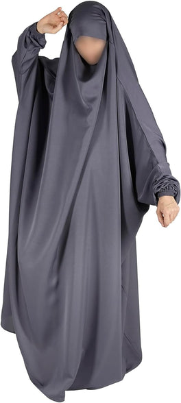 Islamic prayer dress women abaya - One piece muslim praying outfit hijab فستان ملابس صلاة للنساء - MODERN COMFORTABLE ELEGANT JILBAB - NIDA FABRIC - HANDMADE IN UAE.