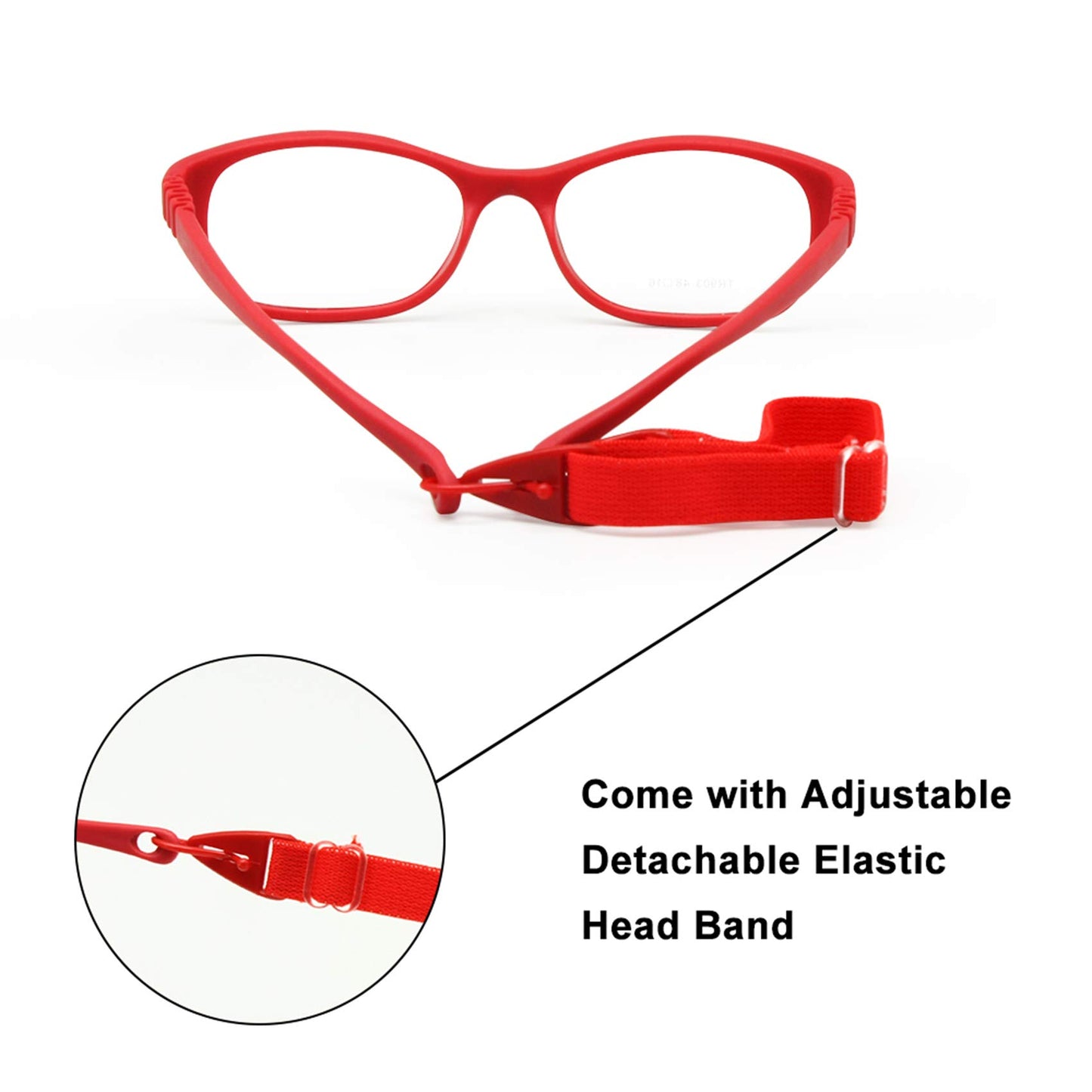 EnzoDate Children Optical Glasses Frame Size48 One-piece Kids Glasses No Screw Flexible Girls Boys Glasses For Ages 7+Y