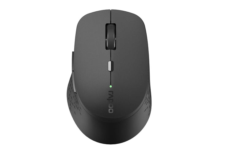 Rapoo Silent Wireless Mouse 1600 Dpi Sensor For Right-Handed Pc & Mac, Dark Grey, M300