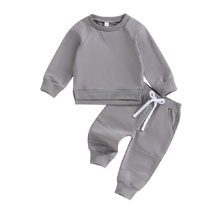 BeQeuewll Infant Toddler Boy Clothes Outfits 2pcs Letter Print Crewneck Sweatshirt Pants Sweatsuit Little Boy Clothing Winter    0-3 moths