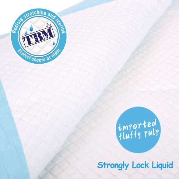 TBM 10 x Incontinence Pads 60x90 cm Disposable Bed Pads for Adults Children Incontinence Bed Pads Absorbent Bed Protectors for Incontinence