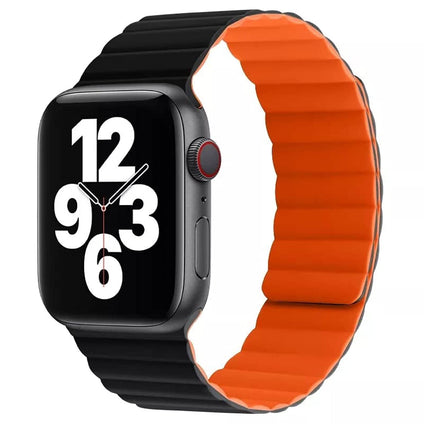 Dado Silicone Magnetic Watch band Compatible with Apple watch Series Ultra 2 | 9 | 8 Ultra | 8 | 7 | 6 | 5 | 4 | 3 | SE, 49/45/44/42 mm, Magnetic closing Soft Wristbands Band