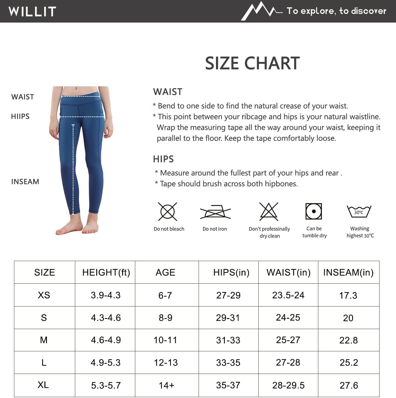 Willit Girls' Athletic Leggings Youth Kid's Dance Running Yoga Leggings Pants Active Compression Tights with Pockets