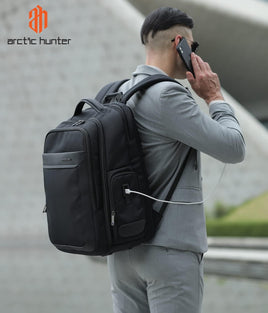ah arctic hunter Backpack Office Travel Laptop Bag for Men 45L Large Backpack with 17-Inch Laptop Pocket Durable Padded Preminum Business Backpack with Multiple Pockets Smart Multi-function Bag