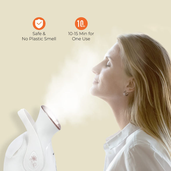 Geepas Facial Steamer, One Touch Operation, 280W, GFS63041 -100ml Capacity,Rapid Mist In 50sec,Steamer for Pores with Warm Mist Humidifier Atomizer and Sauna Inhaler| 2 Years Warranty