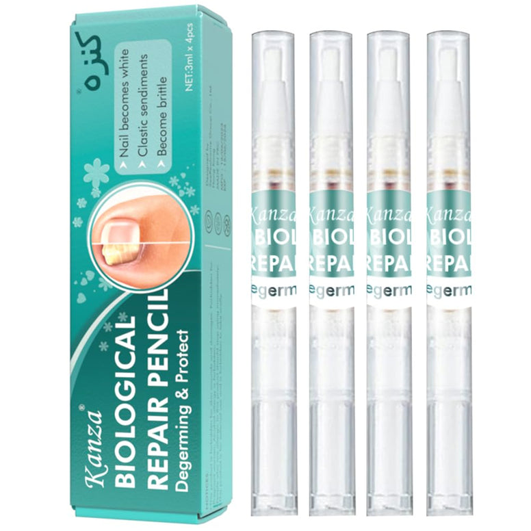 KANZA - 4 Pcs Anti Fungal Nail Treatment Pencil(4 * 3ml) |Biological Repair Pencil for Nails | Eliminates Fungal & Bacterial Infections | Degerming and Protection for Nails | Unisex