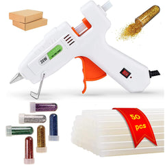 Goohomeey Upgraded 20W Hot Glue Gun Set with 50 Pieces Glue Sticks, 6Pieces