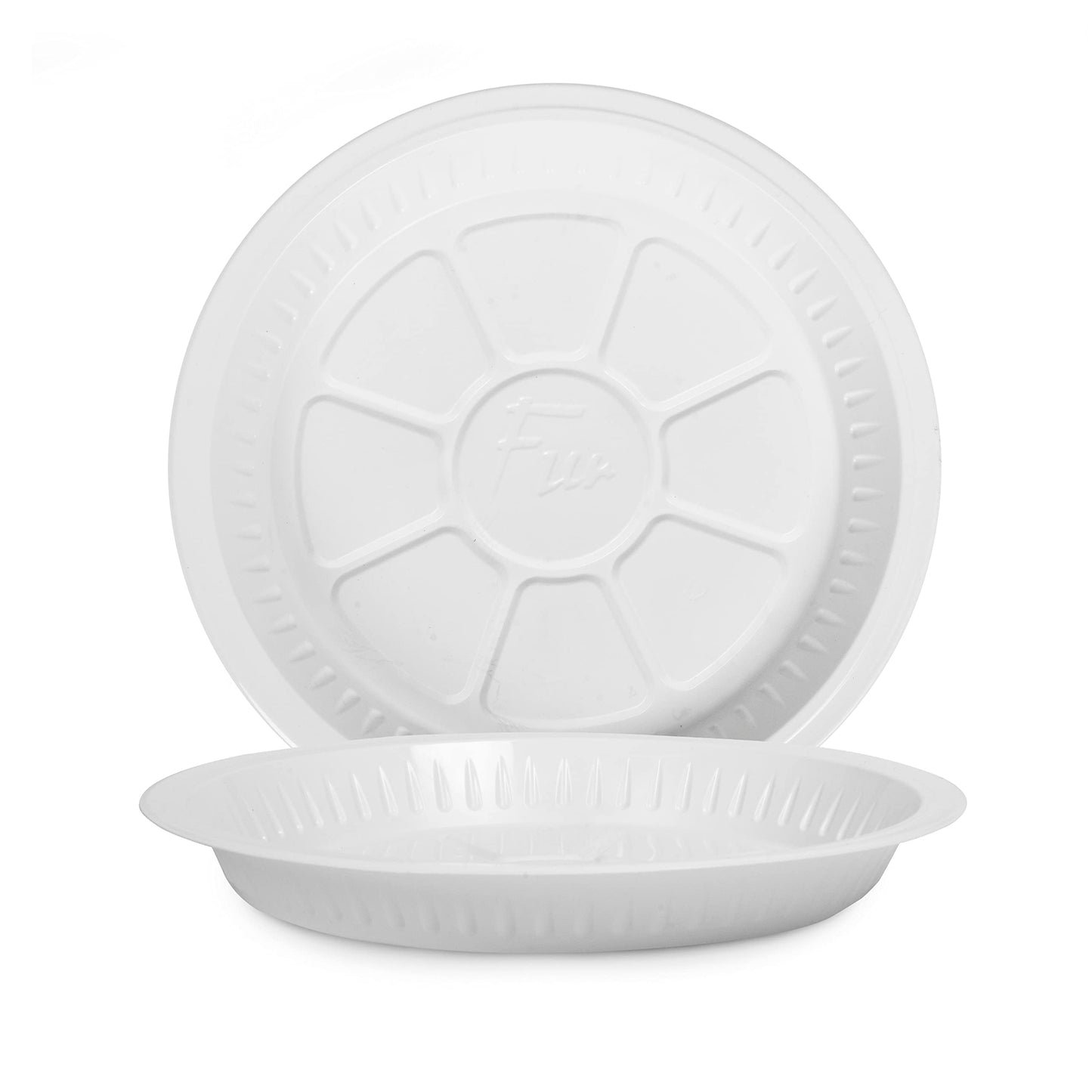 Fun Biodegradable Plate 22cm Eco-Friendly Disposable Dinnerware White Plate for Party, Camping, Picnic Biodegradable Plates (Pack of 12)