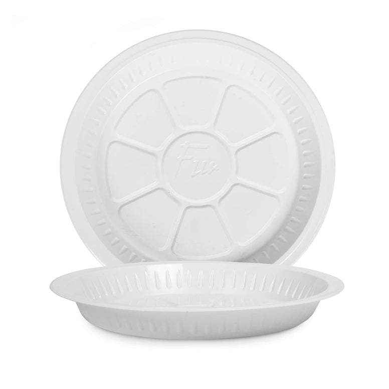 Fun Biodegradable Plate 22cm Eco-Friendly Disposable Dinnerware White Plate for Party, Camping, Picnic Biodegradable Plates (Pack of 12)