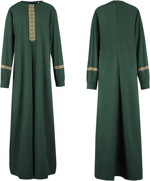 Abetteric womens Muslim Abaya Maxi Dress dresses