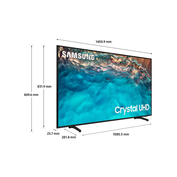 Samsung 65 Inch BU8000 UHD Crystal 4K Smart TV (2022) - Airslim Design With Alexa & Smart TV Streaming Built In, Object Tracking Sound, Contrast Enhancer, Boundless Screen & Adjustable Stand