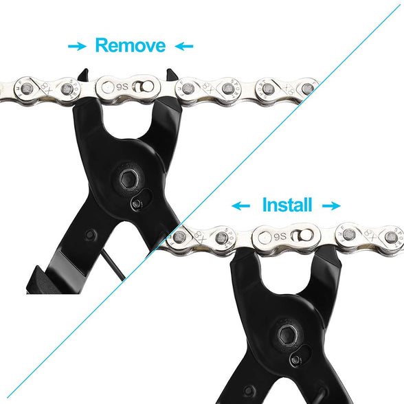 Aunocy Bike Chain Removal Tool – Bicycle Chain Repair Kit – Bike Link Plier, Chain Breaker Splitter Tool and 6 Pairs of Links – Easy to Use – Quick Fix – Premium Tool Kit for Cyclists