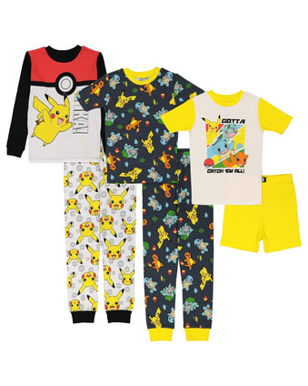 Pokemon boys Snug Fit Cotton Pajamas Pajama Set (pack of 8)4Y