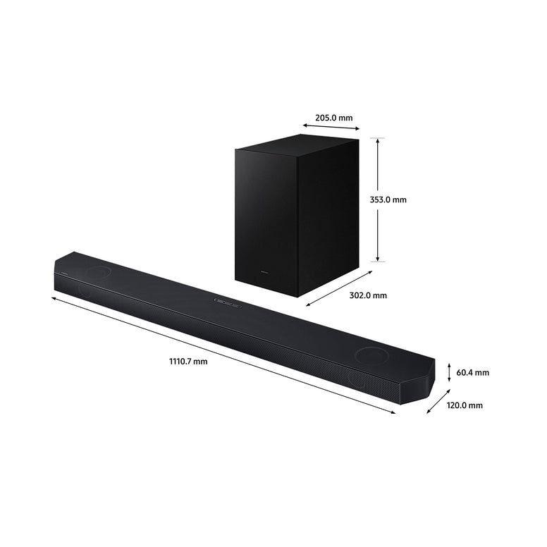 Samsung 3.1.2ch Wireless Soundbar, with Dolby Atmos, Q- Symphony, Black, HW-Q700C/ZN