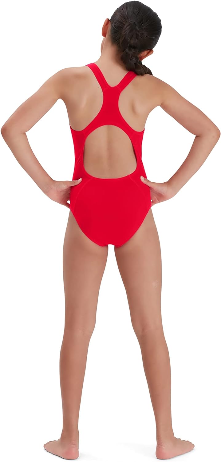 Speedo ECO Endurance+ Medallist Swimsuit, Comfortable, Stylish Design, Extra Flexibility, Junior Girls