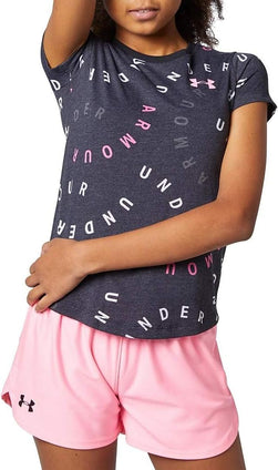 Under Armour Girl's Live Printed Wordmark Short-sleeve Shirt