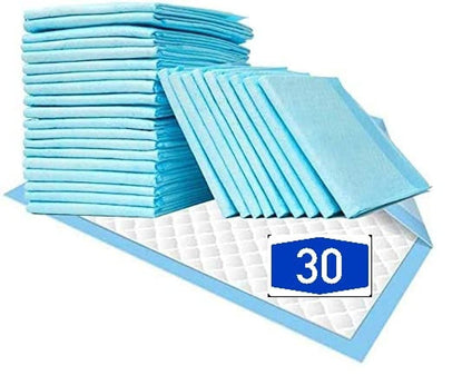 30-Pieces Packed in 3 Pouches Cherry Medical Supply 60 cm x 90 cm XL Disposable Underpads, Incontinence Pads, Chux, Bed Covers, Puppy Training Thick, Super Absorbent Protection for Kids Adults Elderly