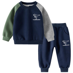 Volunboy Toddler Boys Clothes Sets Little Boy Clothing Long Sleeve Pullover Jogger Pants Kids 2 Pieces Outfits (24 Months)