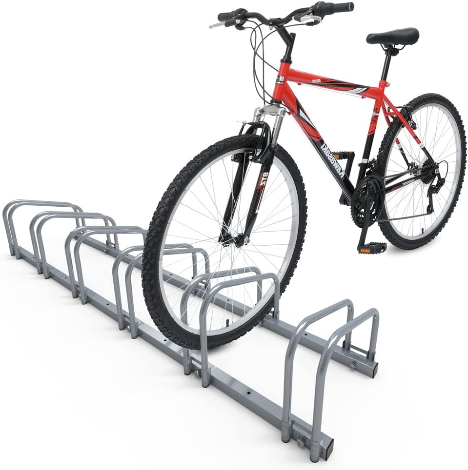 VOUNOT 6 Bike Stand Floor or Wall mounted bike rack for garage Bicycle Parking rack Cycle Storage Locking Stand