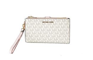 Michael Kors Jet Set Travel Double Zip Wristlet - Signature PVC