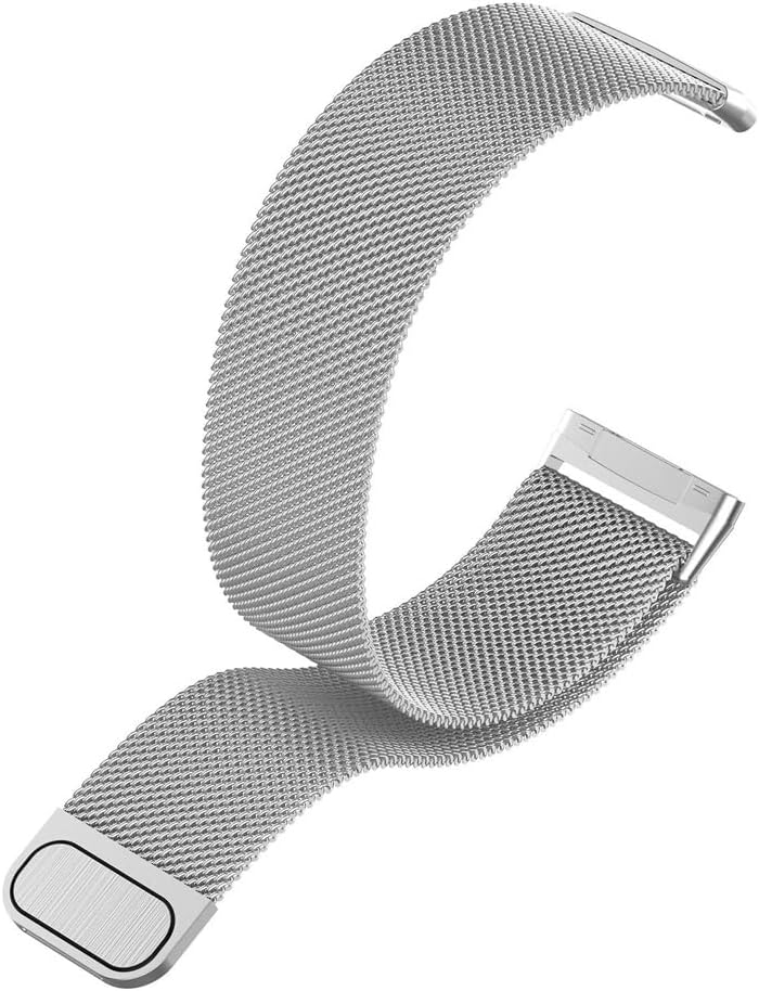 MARGOUN Compatible with Fitbit Versa 3 / Versa 4 and Sense Bands for Women Men, Stainless Steel Metal Mesh Band Breathable Replacement Accessories Bracelet Smartwatch Strap with Magnet Lock