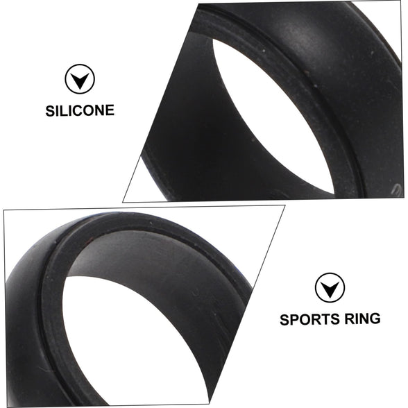 TEHAUX 8 Pcs Sports Ring Thumb Spica Splint Mens Silicone Rings Accessories for Men Man Sports Finger Rings Ring Covers Fitness Finger Ring Sports Rings Wedding Ring Protector Man Jewelry