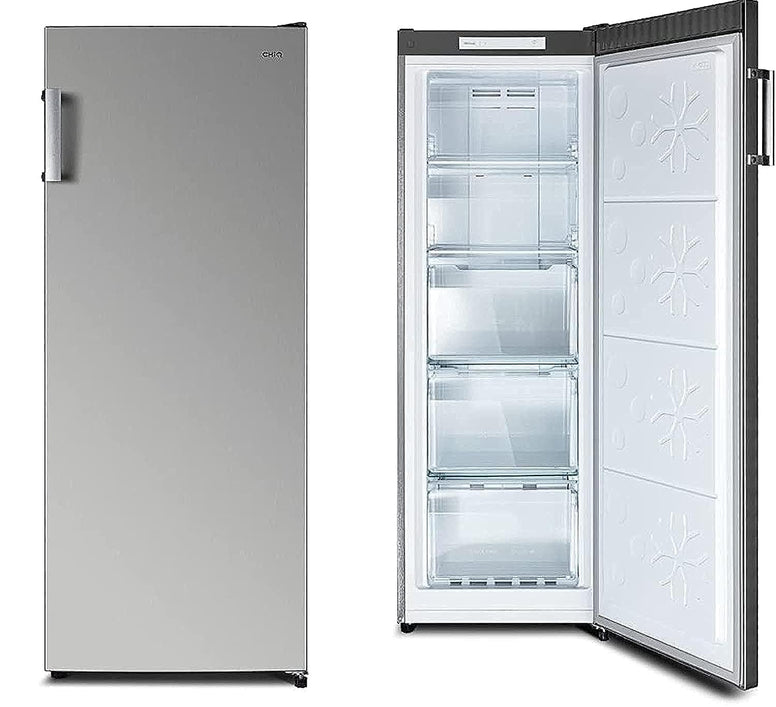 CHiQ 220 Liter Upright Freezer, No Frost, Reversible Doors, Fast Freezing, Vertical Handle, Big Drawers,Electronic Control, Model - CSF220NSK1-1 Year Full & 5 Years Compressor Warranty.