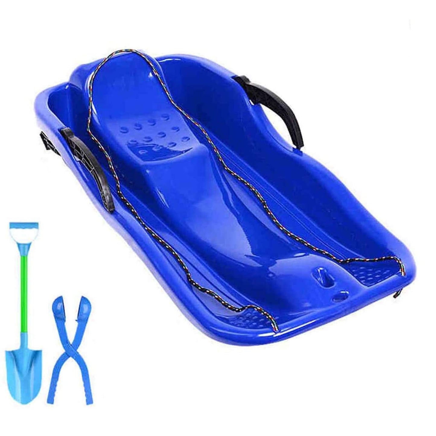 Portable Snow Sled Sand Grass Skiing with Pull Rope, Slippery Racer Downhill Toboggan Rolling Snow Slider, for Kids Boat Sledge Sprinter