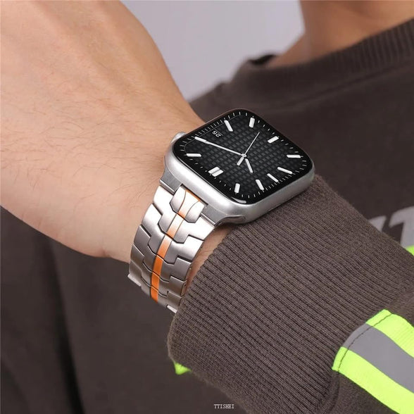 Dado Ironman Stainless Steel Watch Band Compatible Apple Watch Ultra 2 & 8 Ultra 49mm | 9, 8 & 7 45mm