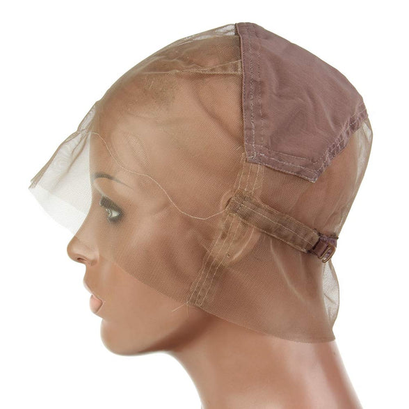 KRN Full Lace Wig Cap Base for Making Wigs with Adjustable Strap Glueless Hairnet Weaving Cap Wig Caps (full lace cap)