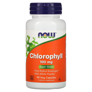 Now Foods Chlorophyll 100mg 90 Veg Capsules