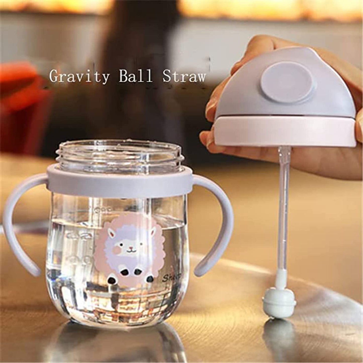 Sippy Cup for Baby, Sippy Cup for Baby more than 6 months, KASTWAVESpill-Proof Sippy Cup, Toddler Cup with Straw and Handle, Anti-drop, Anti-leakage, Anti-choking for Boys Girls Child ( 300ml )