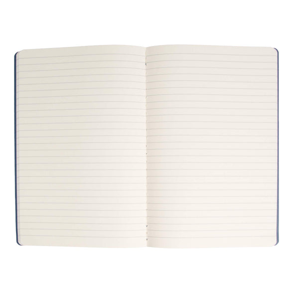 Simply Genius Soft Cover Notebook, 92 Rules Pages, 5.5X8.3 In, Navy - Pack Of 6