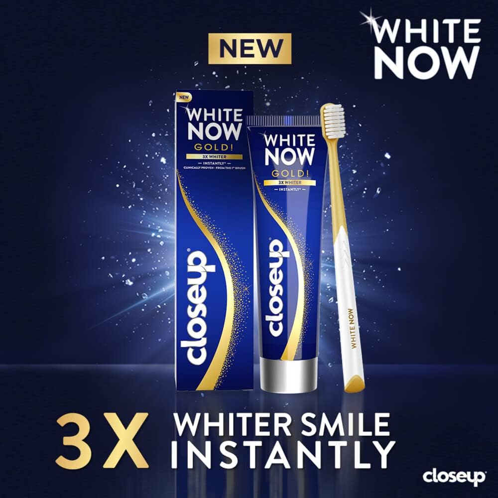 ClosEUp White Now Toothpaste, Ice Cool, Gives 1 Shade Whiter & Extra Fresh Teeth, 75ml