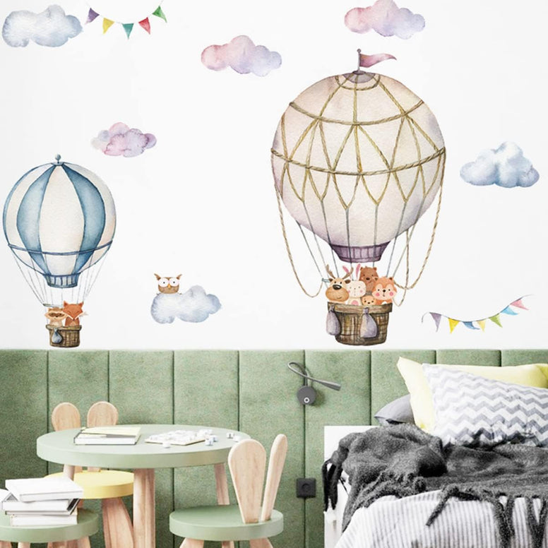 Toddmomy 1set Playroom Sticker Bedroom Kawaii Decoration Stickers Paper Kids Mural Kindergarten Cloud Window Wallpaper Childrens Decor Color Wall Children's Room Balloons Rooms Nursery