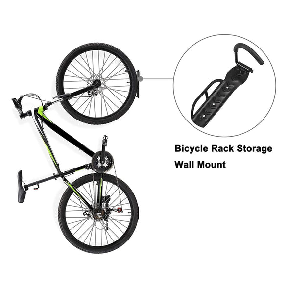 UUHOME Bike Rack Garage 2 Pack Bike Wall Mount Vertical Bike Hooks Storage System Wall Mount Bike Hanger for Garage Indoor Shed-Easy to install Use-Heavy Duty Holds up to 65 lb with Screws