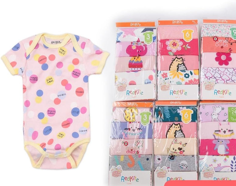 HALAYAYA Newborn Baby Girls Clothes Set 5 short-sleeved bodysuits Random Color Baby Gifts Set Newborn Layette Gift Set (girls(3-6 month))