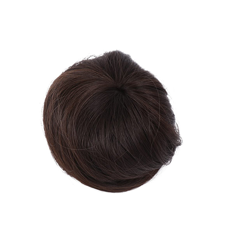 OSALADI Hair Extensions, Synthetic Hair Bun Wig Hair Chignon Wig Hair Plate Tool Hairpiece Wig Dark Brown