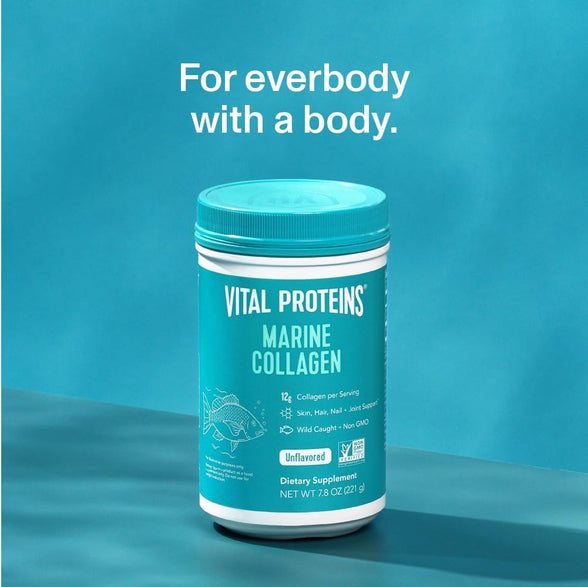 Vital Proteins Marine Collagen Unflavored - 18 servings - 221g (7.8 Oz) (Packing may vary.)